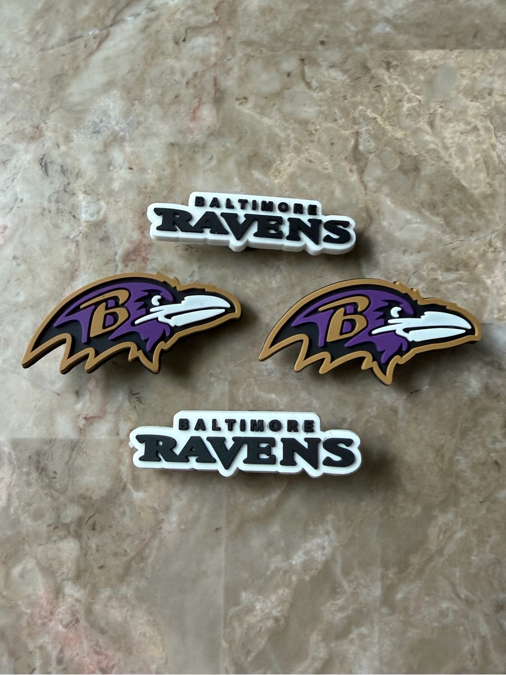 Baltimore Ravens NFL 4pcs Croc Charm Jibbitz